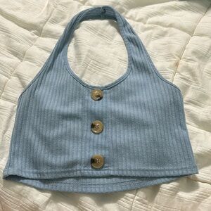 Baby blue crop top